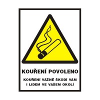 Samolepka Kouření povoleno