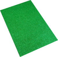 Pěnová guma A4 zelená s glitry 10ks