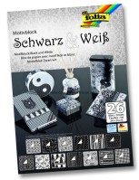 Papír na scrapbooking v bloku A4 80-270g/m2 26ls Black White