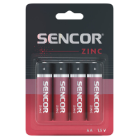 Zinkouhlíková baterie AA-R6 Sencor