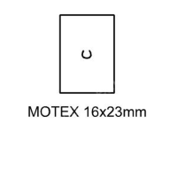 Etikety do kleští Motex 16x23mm bílé