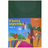Barevná vlnitá lepenka B4 10ks tmavě zelená