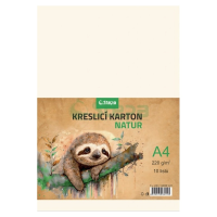 Kreslicí karton A4 220g 10ks natur