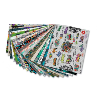 Papír na scrapbooking v bloku A4 270g/m2 20ls Graffiti
