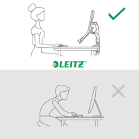 Duální prostorově úsporné rameno pro monitor a laptop Leitz Ergo
