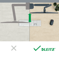 Prostorově úsporné rameno 2 monitory Leitz Ergo
