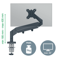 Prostorově úsporné rameno pro 1 monitor Leitz Ergo