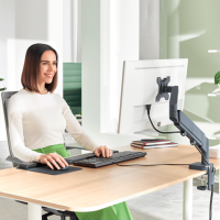 Prostorově úsporné rameno pro 1 monitor Leitz Ergo
