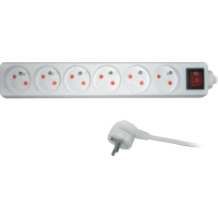 Prodlužovací kabel s vypínačem 6 zásuvek 2m RPC 32