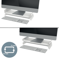 Nastavitelný stojan pod monitor Leitz Ergo světle šedý