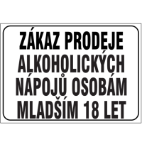 Samolepka A4 Zákaz prodeje