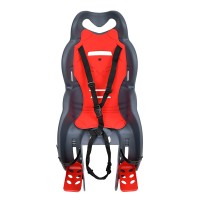 Zadní dětská cyklosedačka FLORIDA 9 - 22 kg, na zadní nosič, šedo-červená