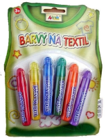Barvy na textil 6ks
