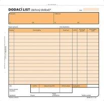 List dodací NCR