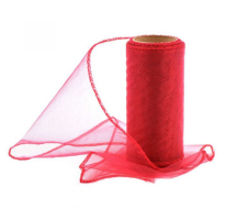 Organza 12cm/10y červená