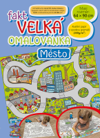 Velká omalovánka 64x90cm Město