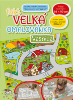 Velká omalovánka 64x90cm Vesnice