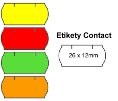 Etikety do kleští CONTACT 26x12mm 1500 etiket zelené