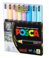Sada popisovačů POSCA PC-1MR Uni pastelové barvy