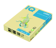 Barevný kancelářský papír žlutá pastelová světlá A4 160g 250ls IQ Color