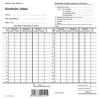 Píchačka-kontrolní lístek dvojitý