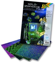 Papír na scrapbooking B4 4ks holografická fólie