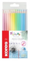 Trojhranné pastelky Kores Kolores Pastel 12ks