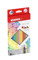 Trojhranné pastelky Kores Kolores Style 15ks