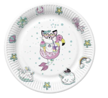 Papírové talíře Mermaid Cat Vibes 8ks