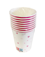 Papírové kelímky Pink Heart 8ks