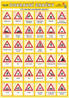 Dopravní výchova Dopravní značky tabulka skládačka A5