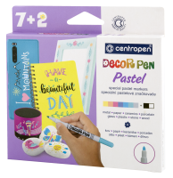 Popisovače Centropen Decor Pen pastel 7+2ks