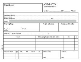 Tiskopisy MSK výdajový pokladní doklad A6 NCR/41