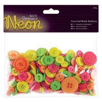 Knoflíky 250g neon mix