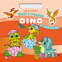 Omalovánky Nalepuj a vybarvuj! Dino