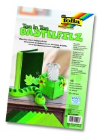 Tenký filc 150g 20×30cm 10ks zelený mix