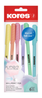Kuličkové pero Kores K0 Pastel 6ks