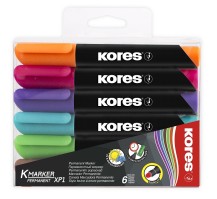 Permanentní popisovač Kores K-Marker 6ks