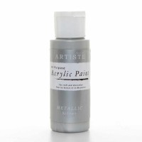 Akrylové barvy Artiste 59ml metal stříbrná