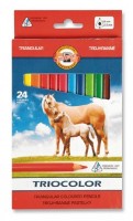Trojhranné pastelky KOH-I-NOOR Triocolor 24ks