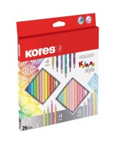 Trojhranné pastelky Kores Kolores Style 26ks