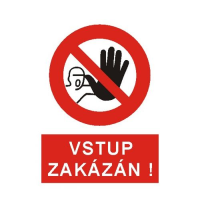 Samolepka Vstup zakázán