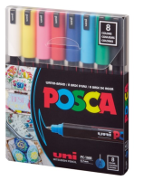 Sada popisovačů POSCA PC-1MR Uni 8ks základní barvy