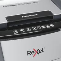 Skartovač   Rexel Optimum AutoFeed+ 90X P4 křížový řez