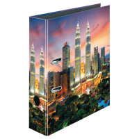 Pákový pořadač A4 80mm Herlitz lamino Petronas Towers