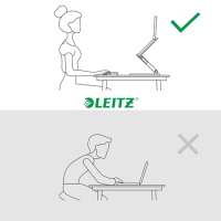 Nastavitelný stojan na notebook Leitz Ergo s více úhly sklonu bílý
