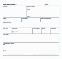 Tiskopisy MSK reklamační list 2/3 A4/380