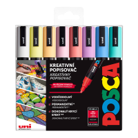 Sada popisovačů POSCA PC-5M Uni pastelové barvy