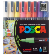 Sada popisovačů POSCA PC-3M Uni 16ks